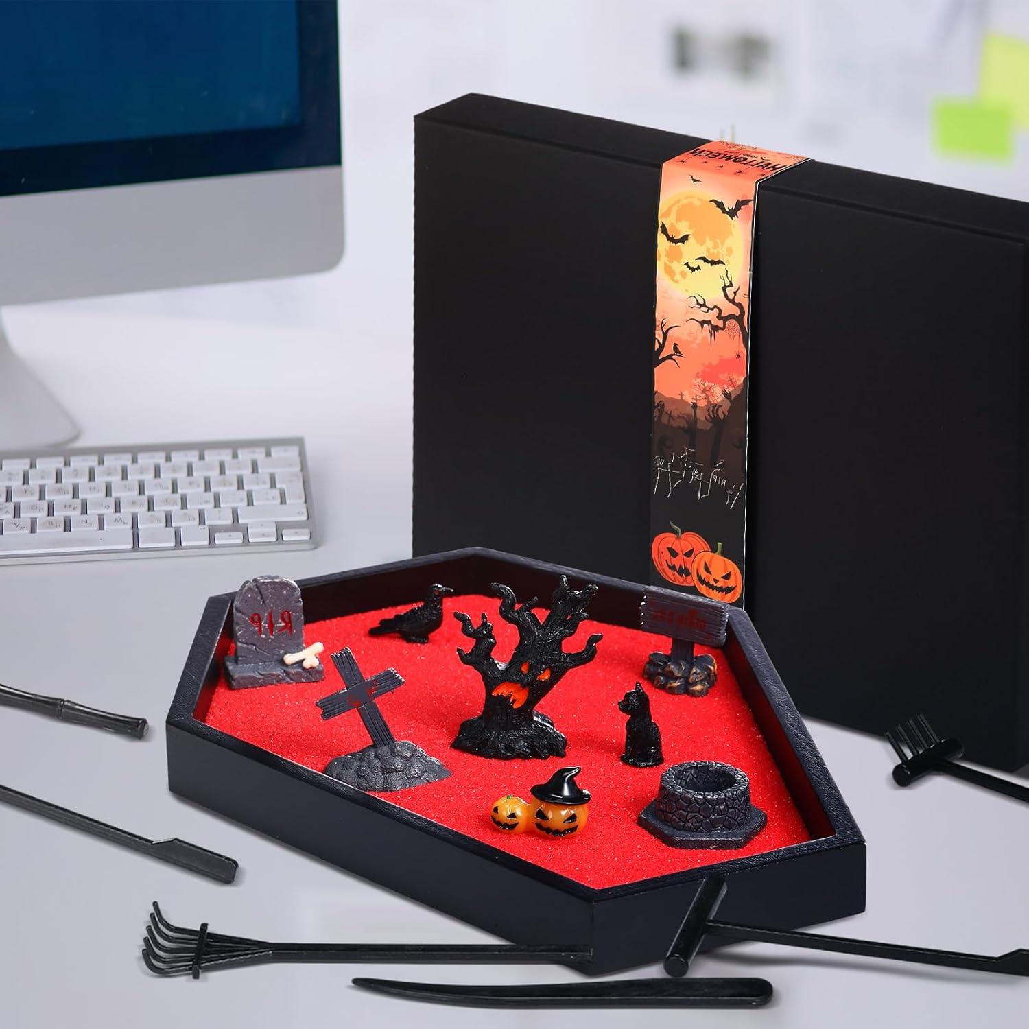 Kit de Jardín Zen de Halloween WinnerWhy con Bandeja de Ataúd