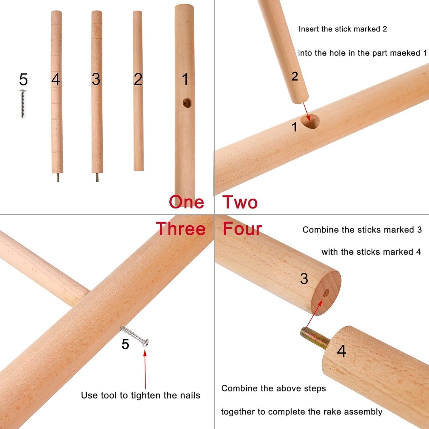 Rastrillo de Jardín Zen BangBangDa 121.92 cm Madera Haya