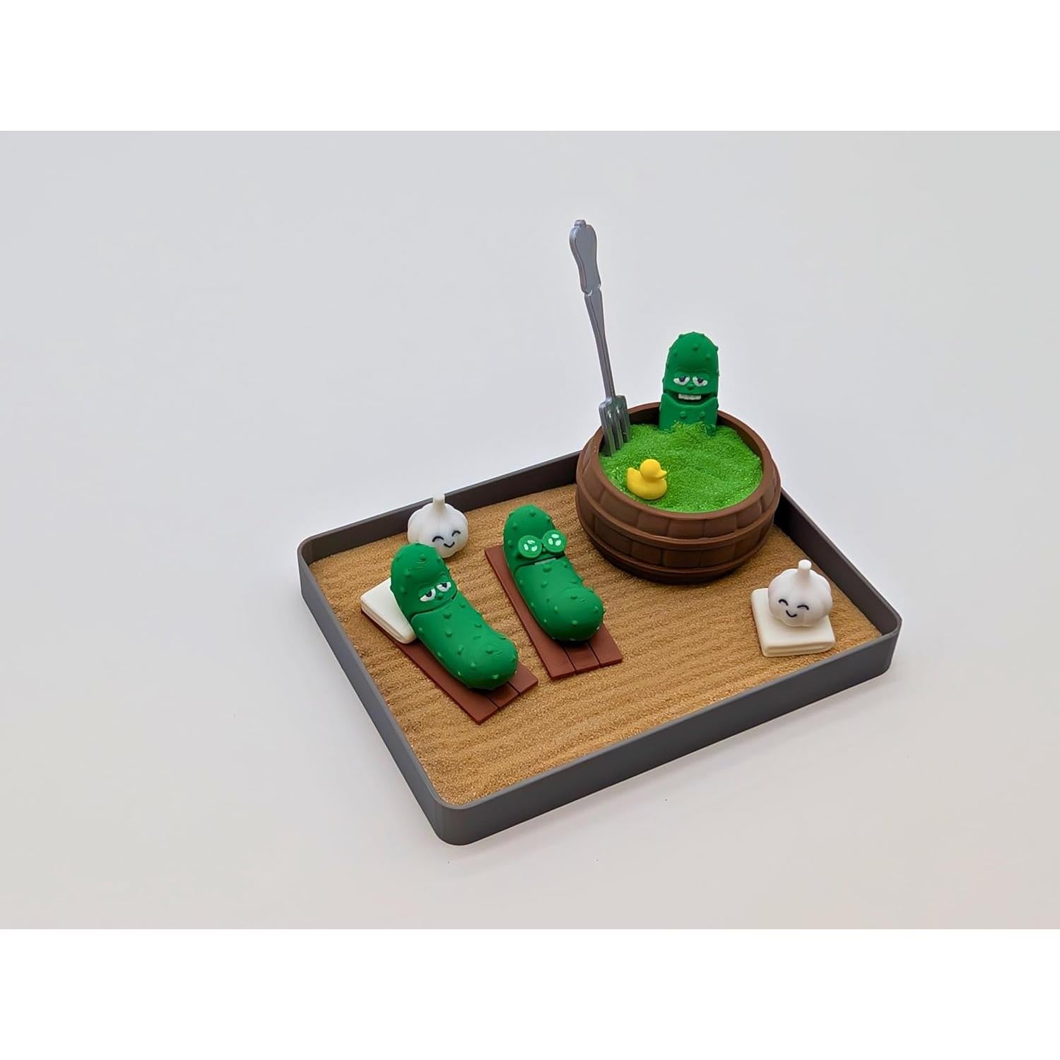 Jardín Zen de Pepinillo UglaForge - Kit de Escritorio Miniatura