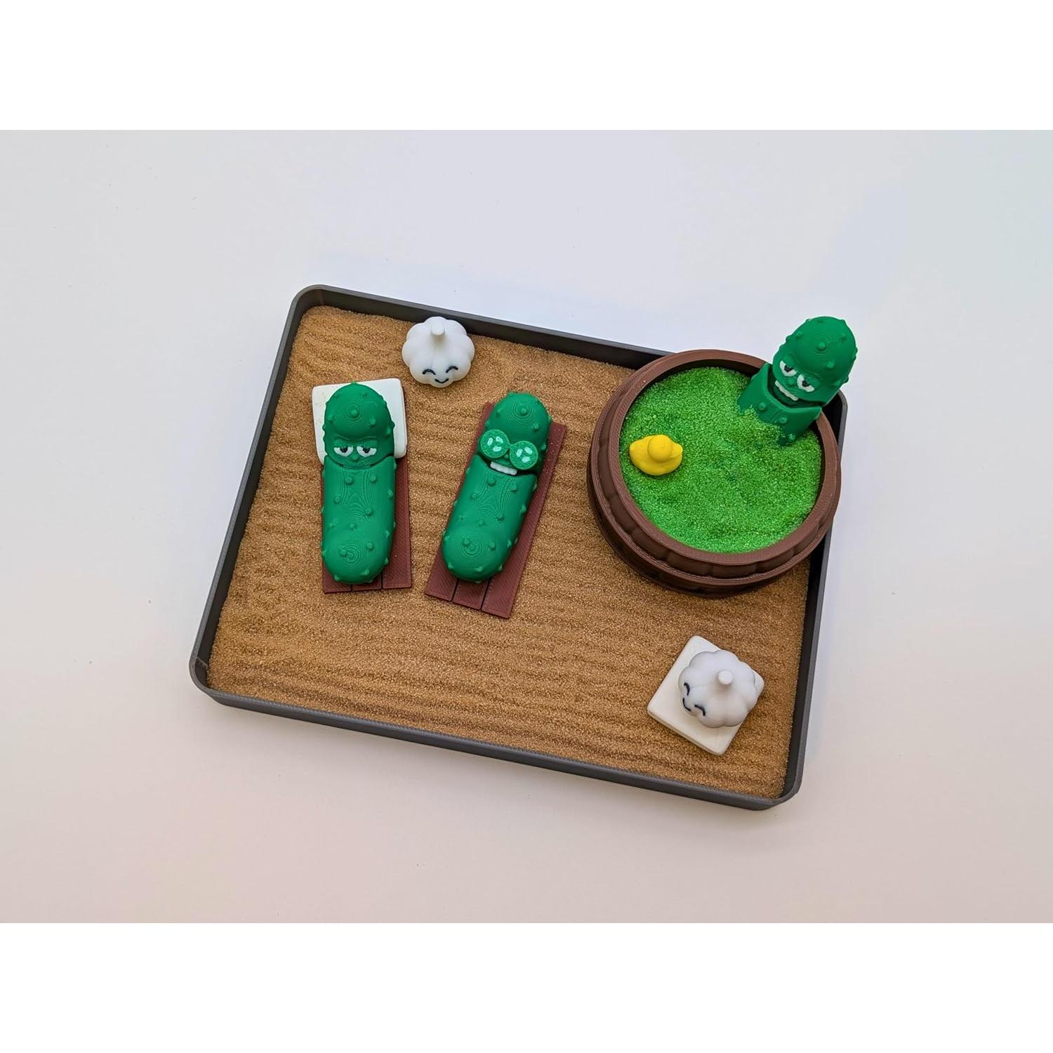 Jardín Zen de Pepinillo UglaForge - Kit de Escritorio Miniatura