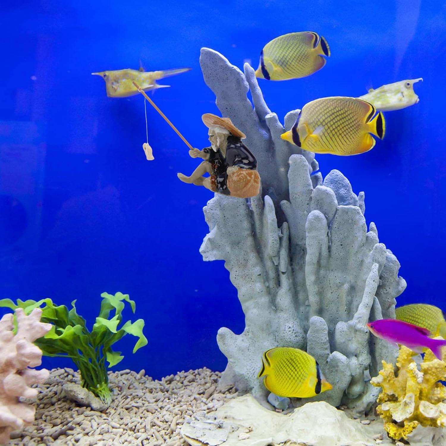 Figurita de Pescador Miniatura DOITOOL para Jardín 6x5.5 cm