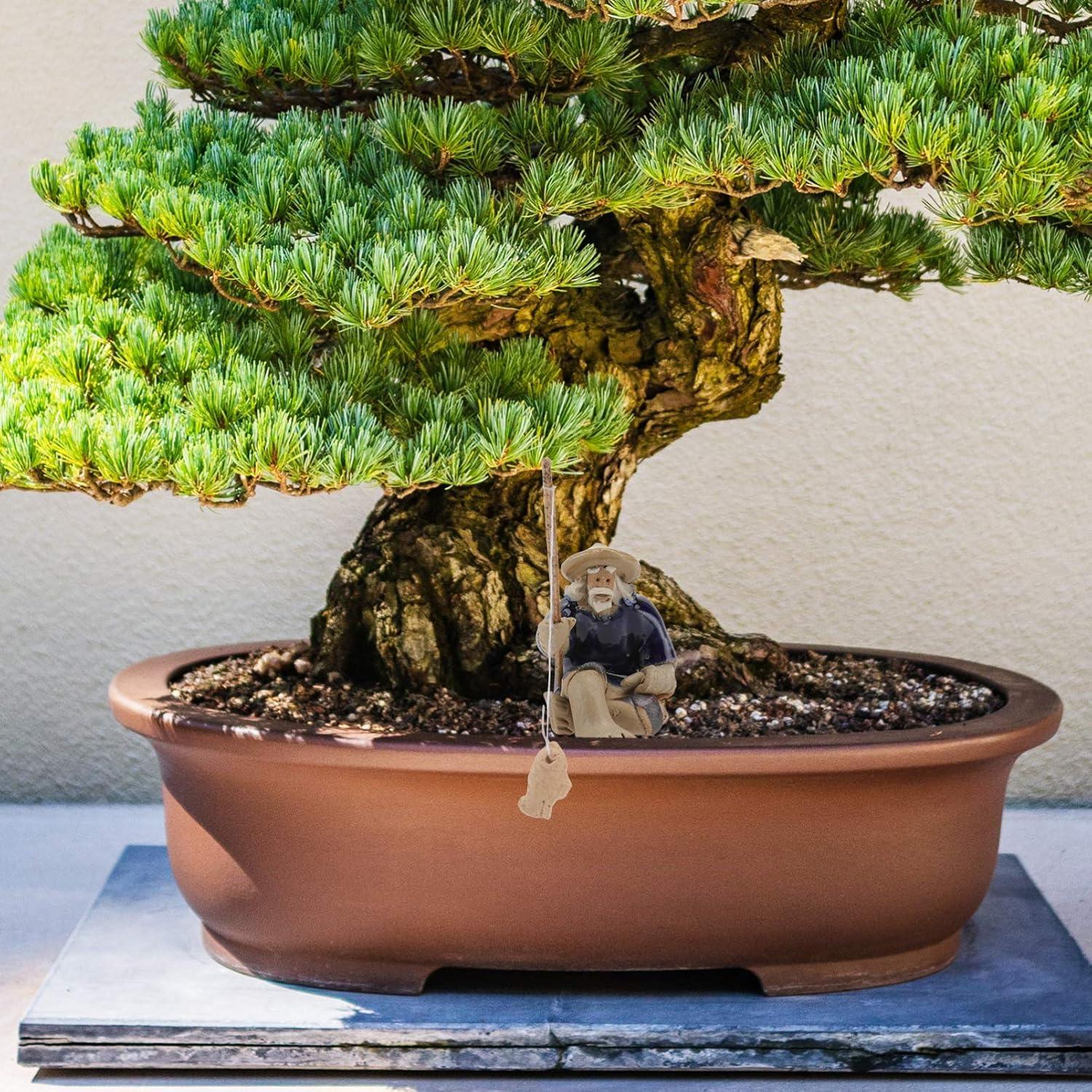 Figurita de Pescador Miniatura DOITOOL para Jardín 6x5.5 cm