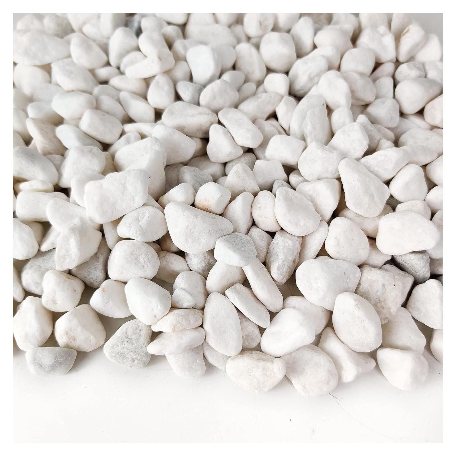 Piedras Pulidas Blancas Mate HappyFiller 8.16 kg 2.5-3.8 cm