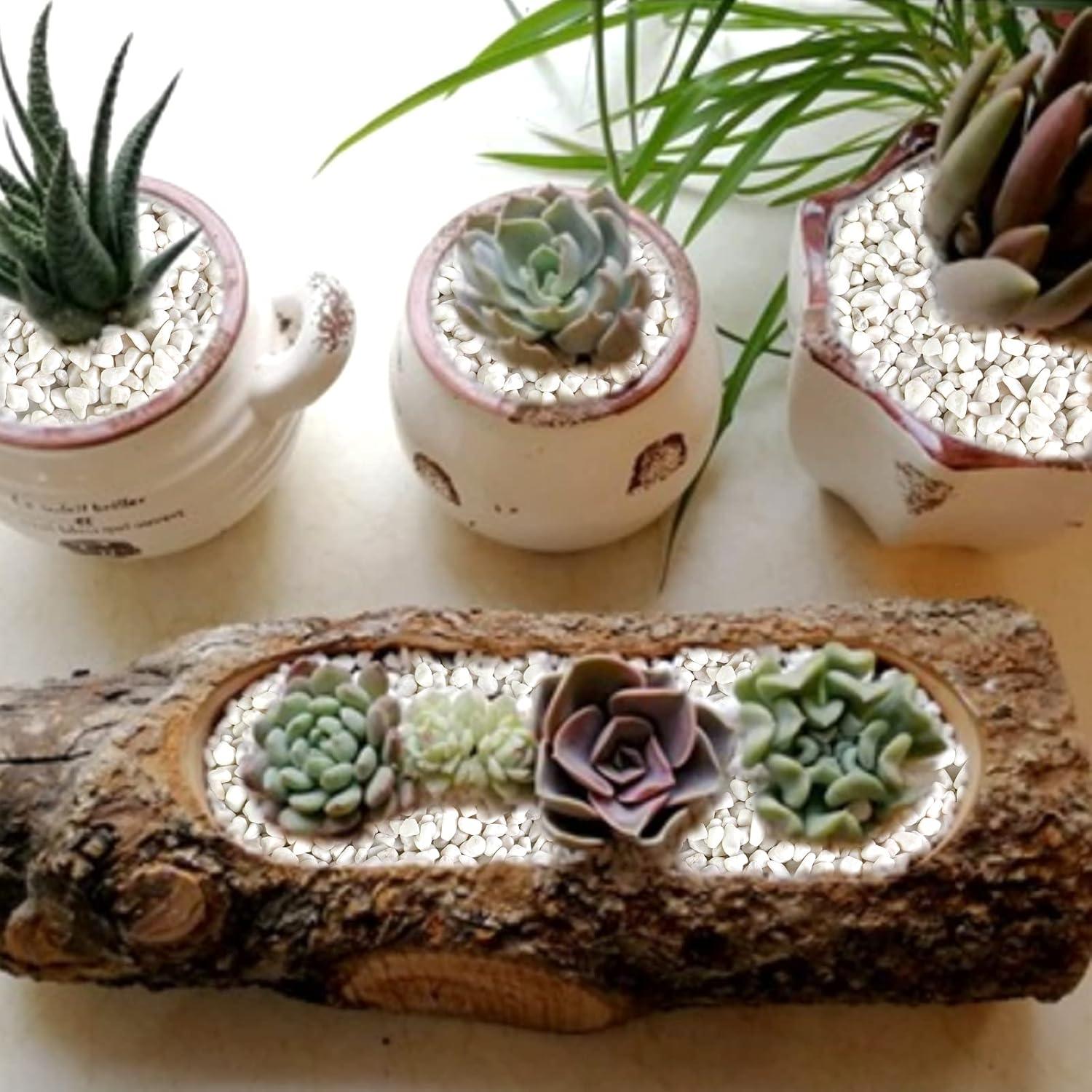 Piedras Pulidas Blancas Mate HappyFiller 8.16 kg 2.5-3.8 cm