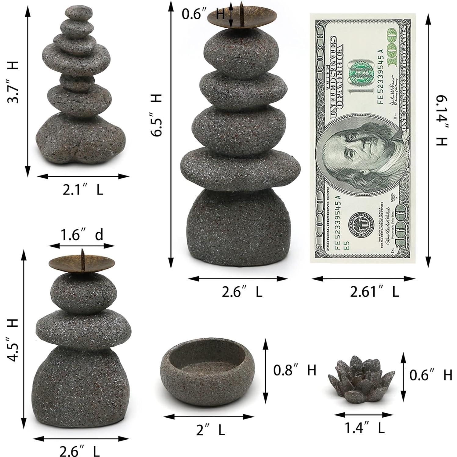 Juego de 5 Soportes de Vela BangBangDa - Decoración Zen