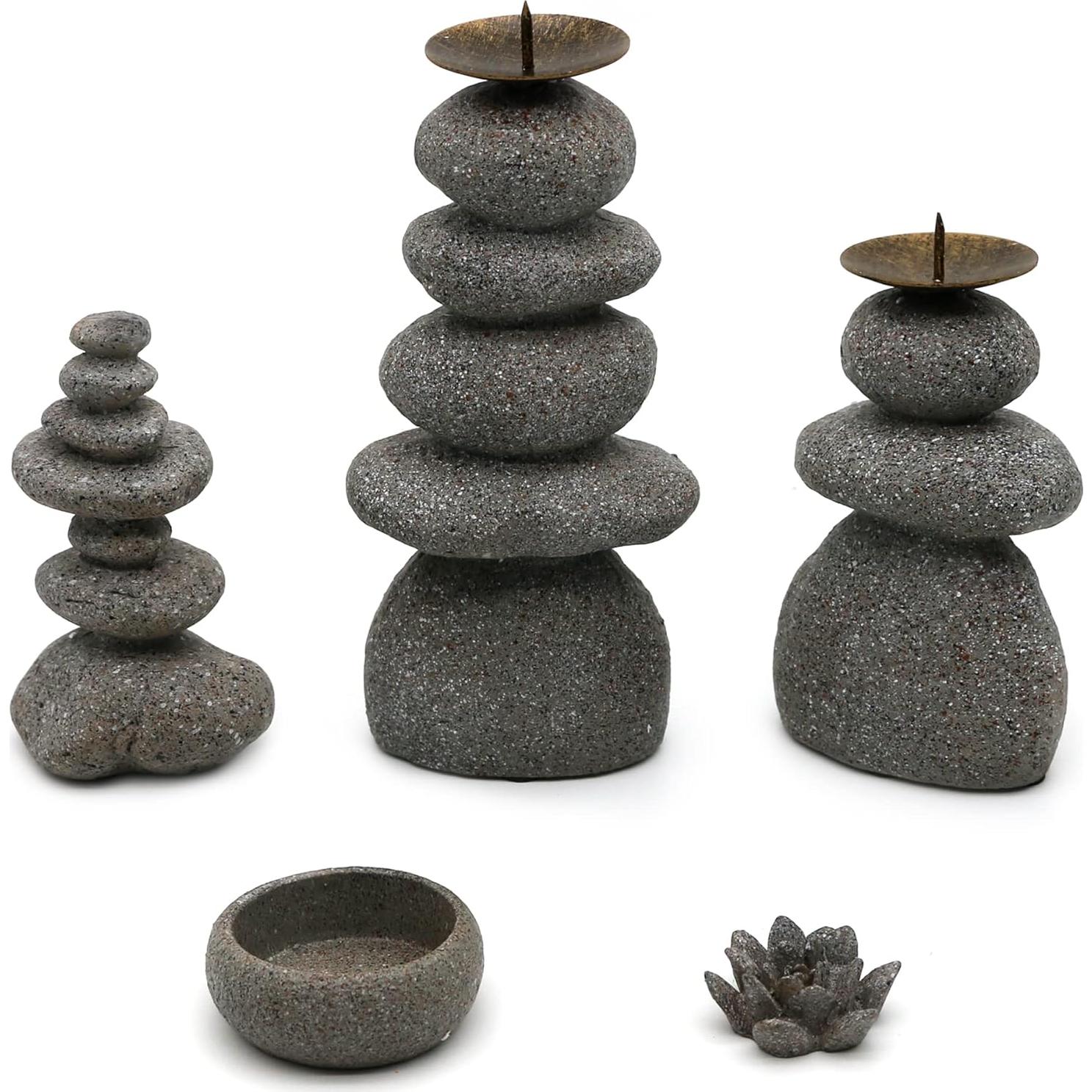 Juego de 5 Soportes de Vela BangBangDa - Decoración Zen