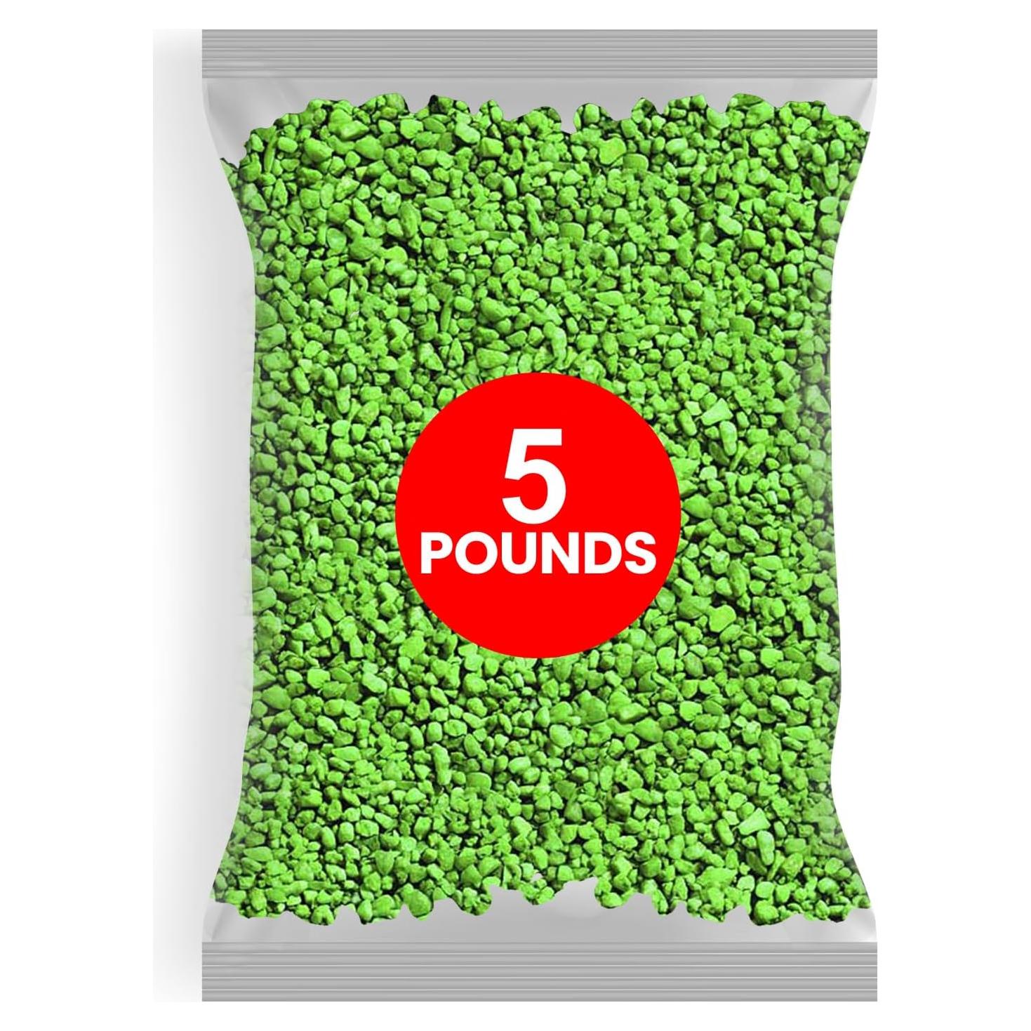 Bolsa de Grava Verde Neón 2.27 kg Hygloss para Manualidades