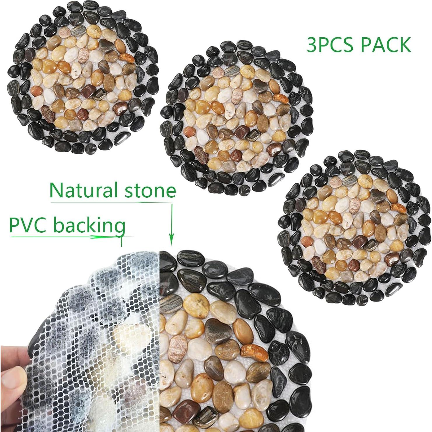 Piedras de Paso de Jardín EYZH 30 cm Antideslizantes 3 Piezas