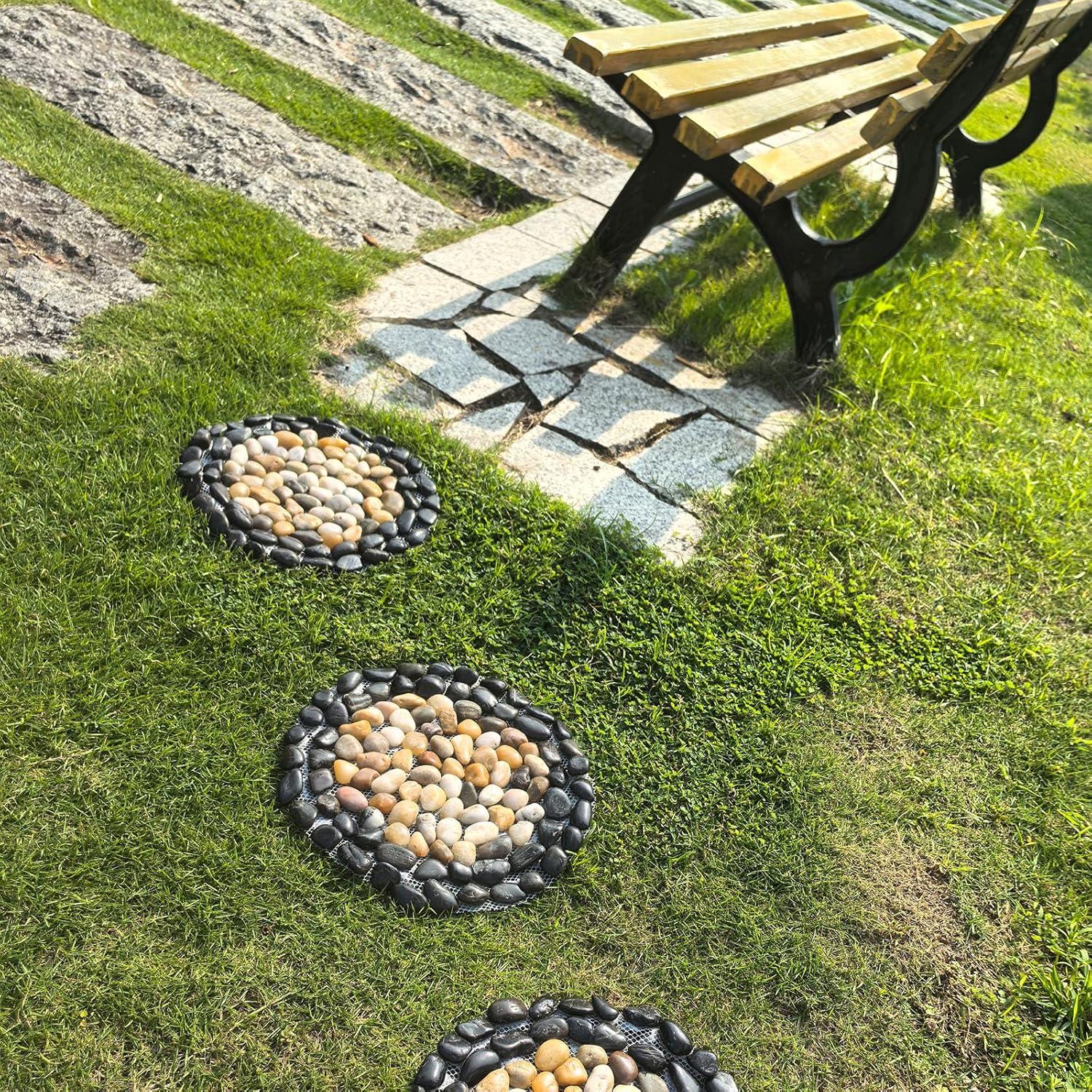 Piedras de Paso de Jardín EYZH 30 cm Antideslizantes 3 Piezas