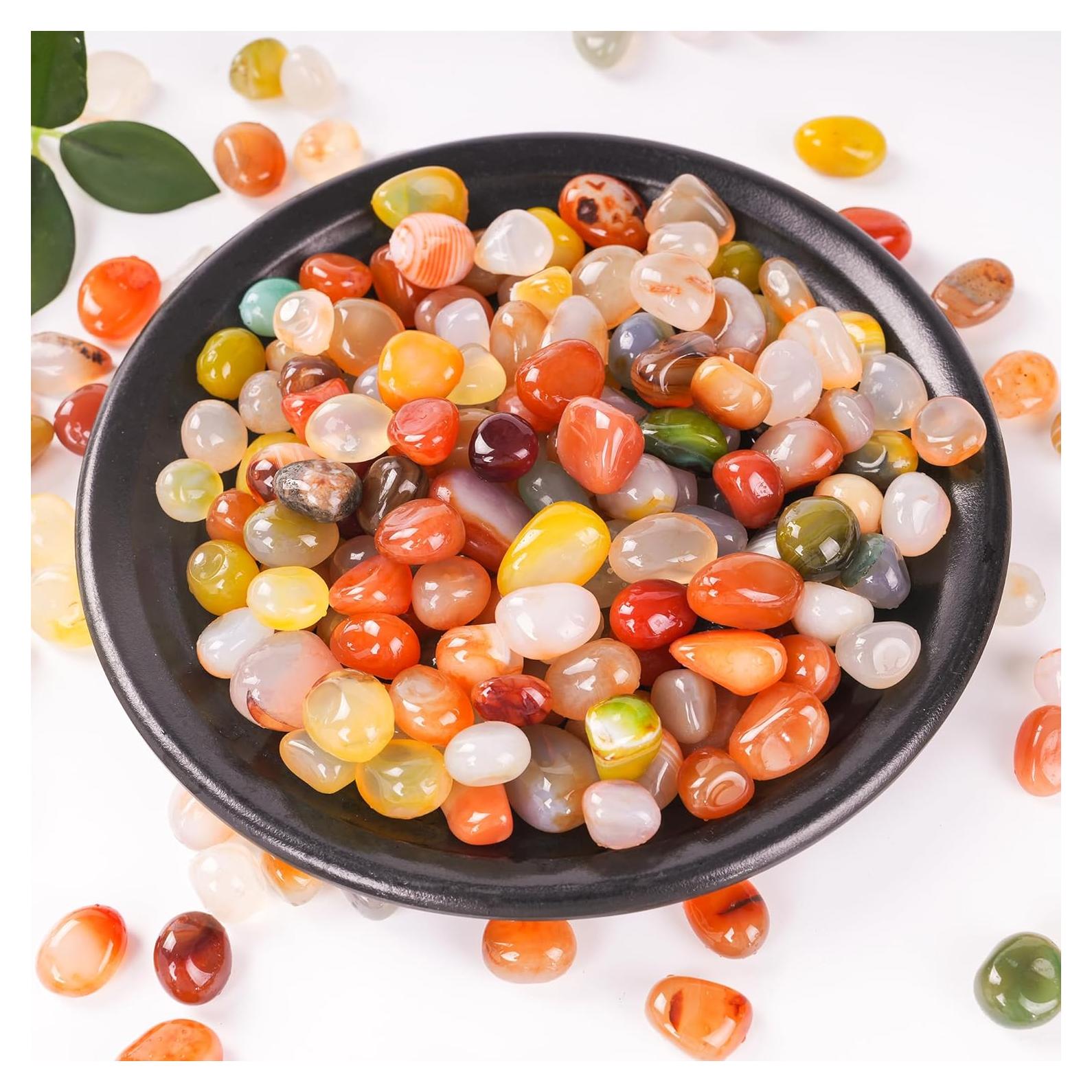 Piedras de Ágata Coloridas 0.91 kg SIDONG 1-1.5 cm Pulidas