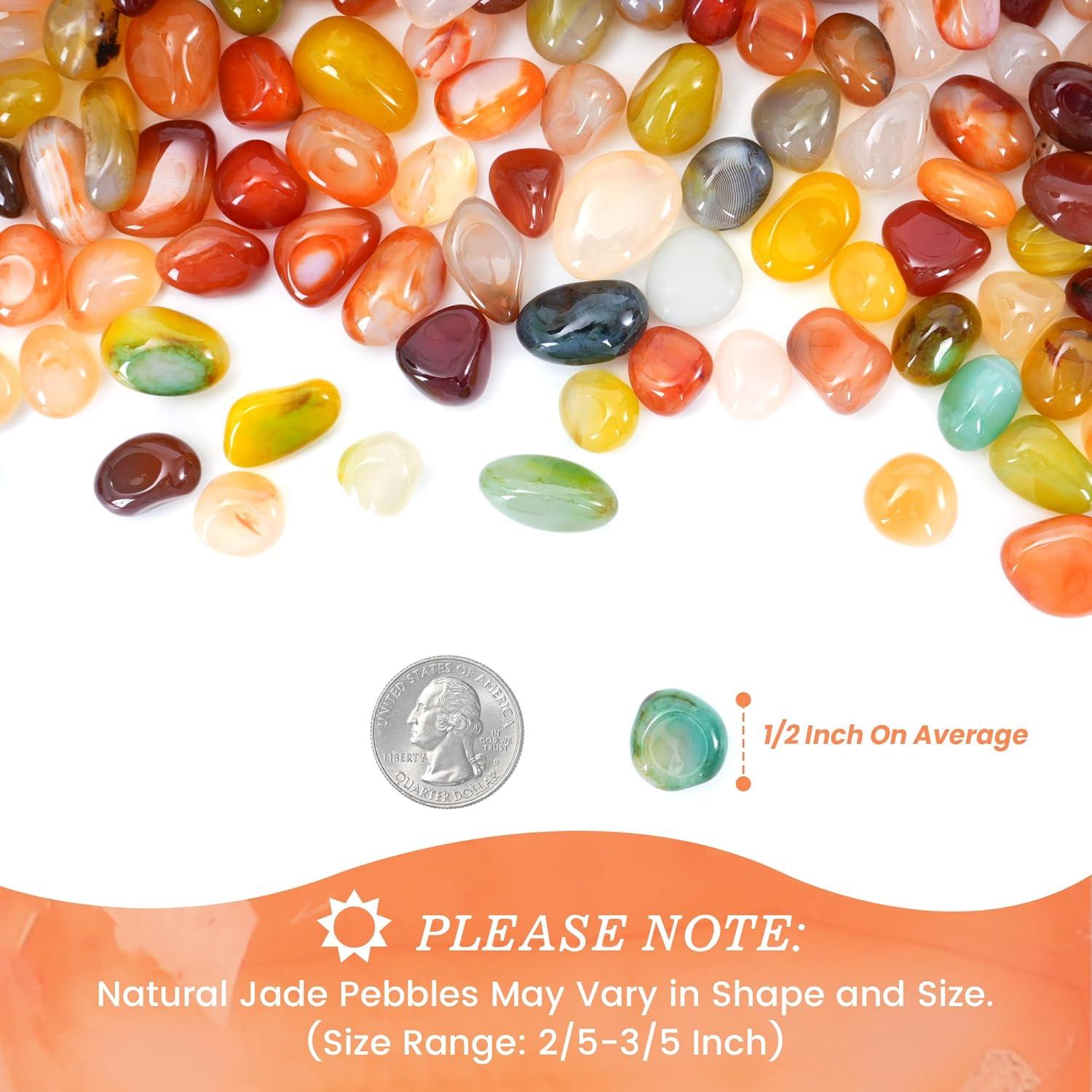 Piedras de Ágata Coloridas 0.91 kg SIDONG 1-1.5 cm Pulidas