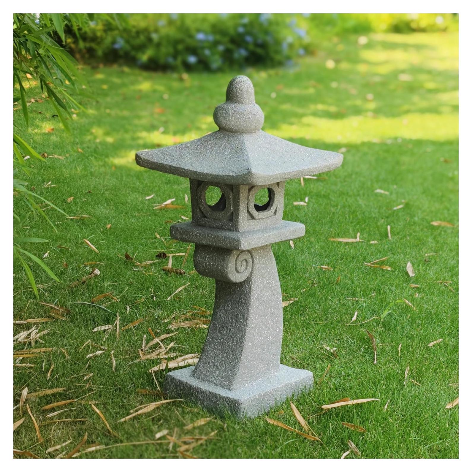 Linterna Pagoda Zen Solar ZOEJADE 71 cm Jardín Decorativa