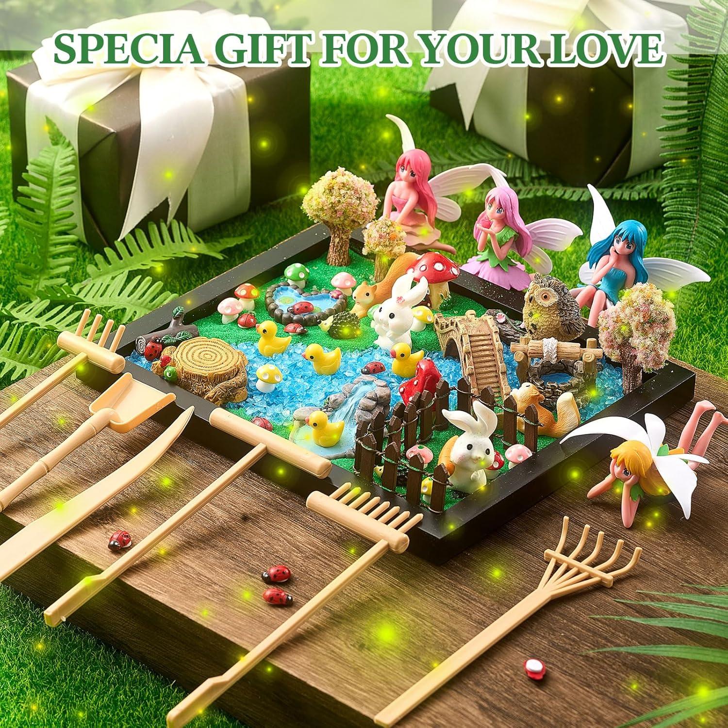 Kit Jardín Zen Soulchen Estilo Hada con Bandeja de Madera