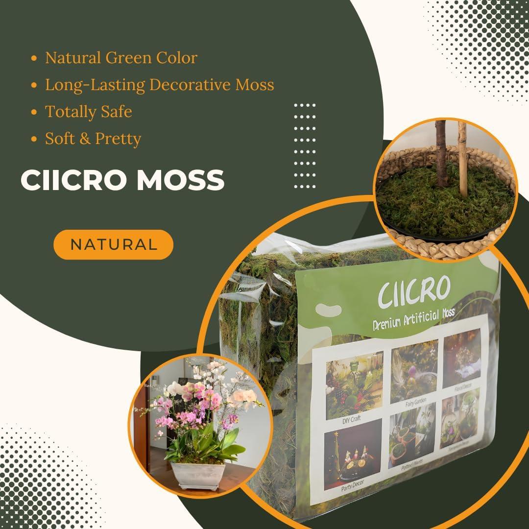 Musgo Falso Verde Natural CIICRO 225g para Manualidades