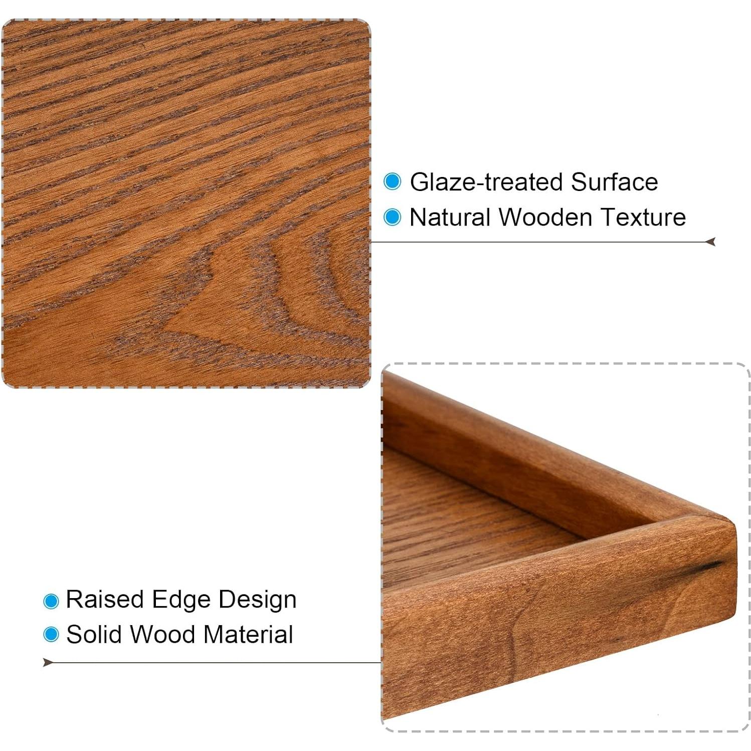 Bandeja de Madera PATIKIL 30x20cm Rectangular Rústica