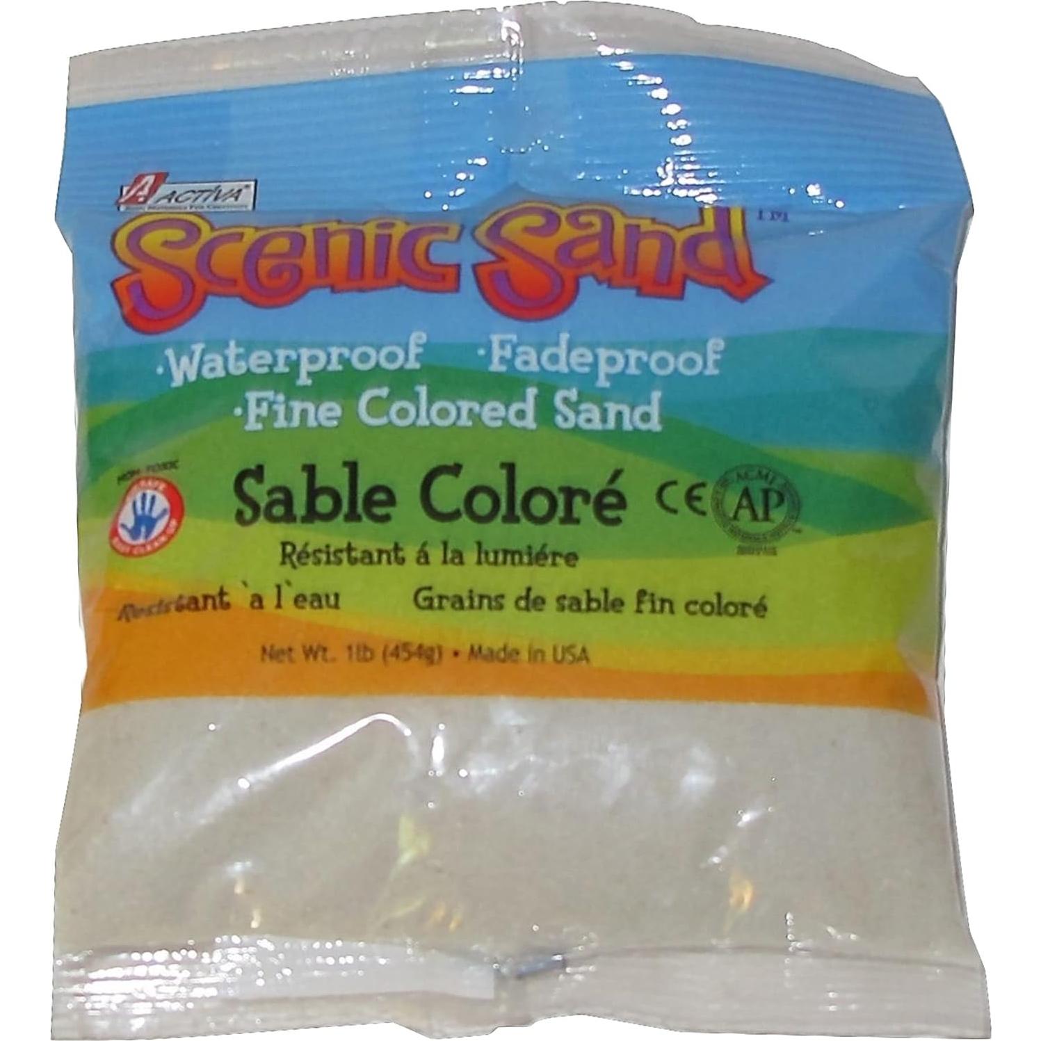 Arena Colorida Escénica Activa 454g - Grano Fino para Manualidades