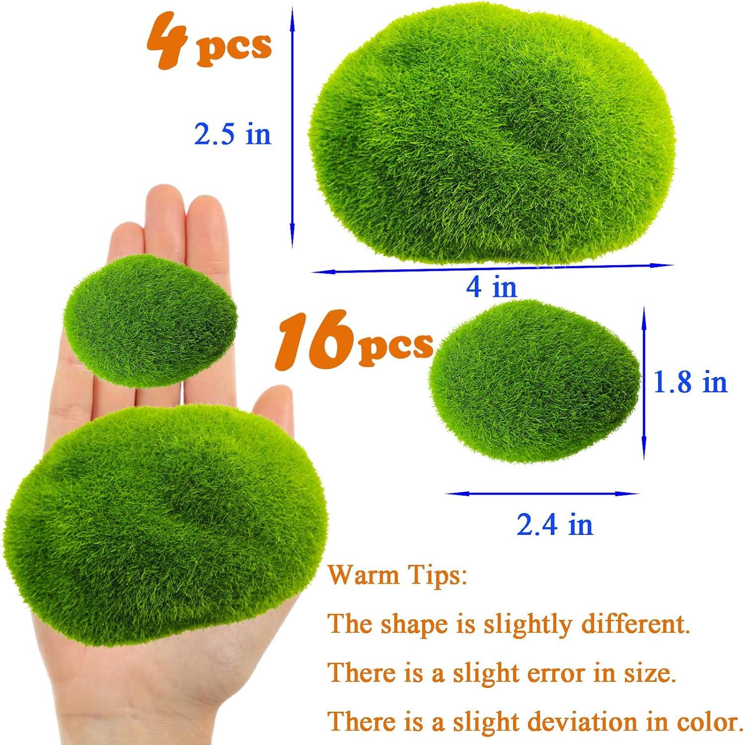 Rocas de Musgo Artificial AncBace 20 Piezas Decoración Verde