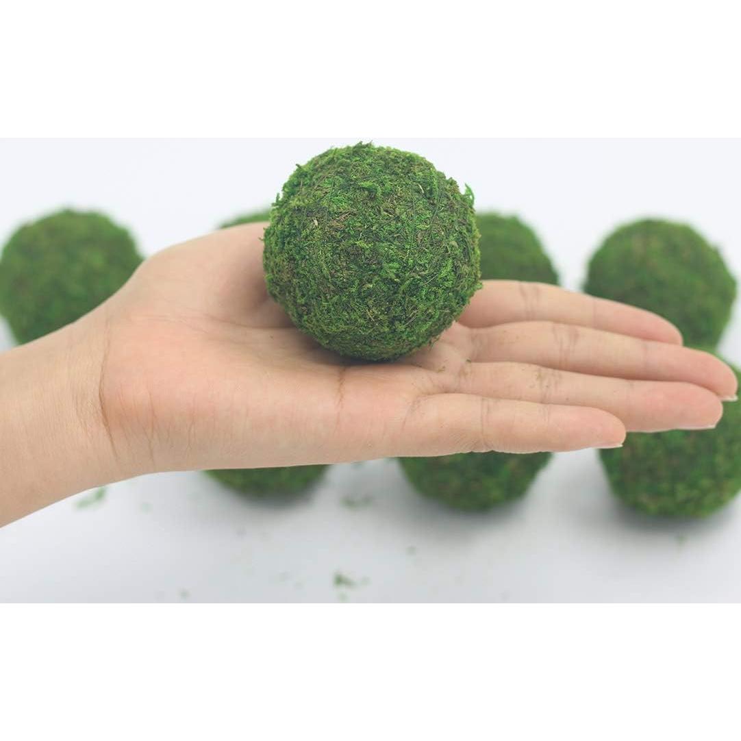 Bolas de Musgo Natural Verde Hechas a Mano 5.08 cm - Compra Agradable