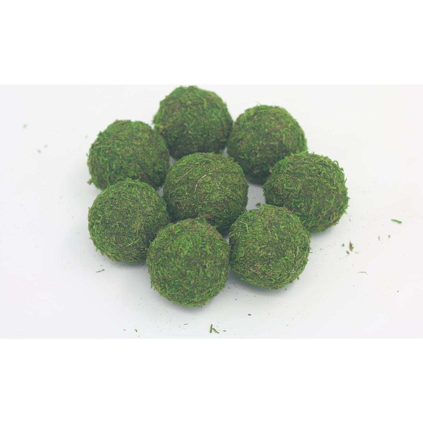 Bolas de Musgo Natural Verde Hechas a Mano 5.08 cm - Compra Agradable