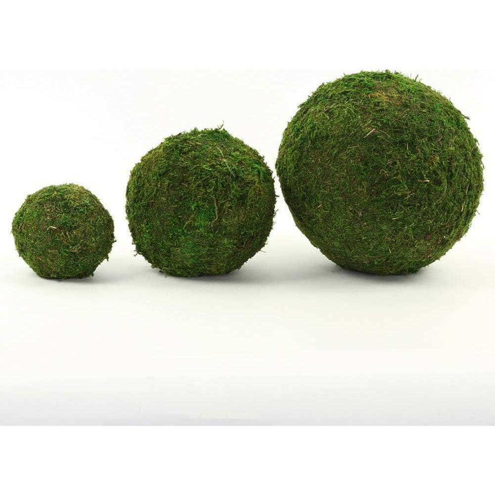 Bolas de Musgo Natural Verde Hechas a Mano 5.08 cm - Compra Agradable