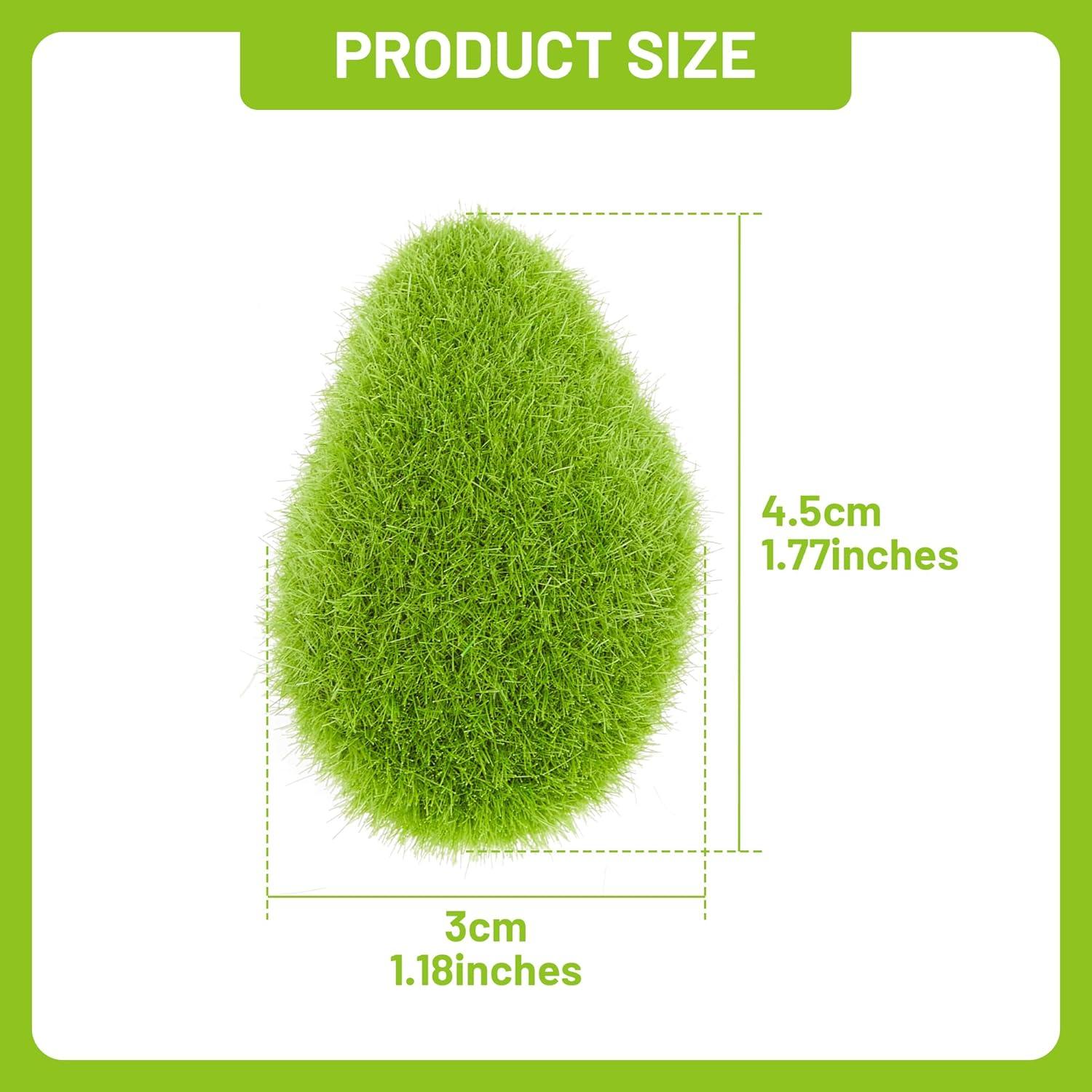 Fensong 30 Piezas de Rocas de Musgo Artificial Verde 4.5 cm