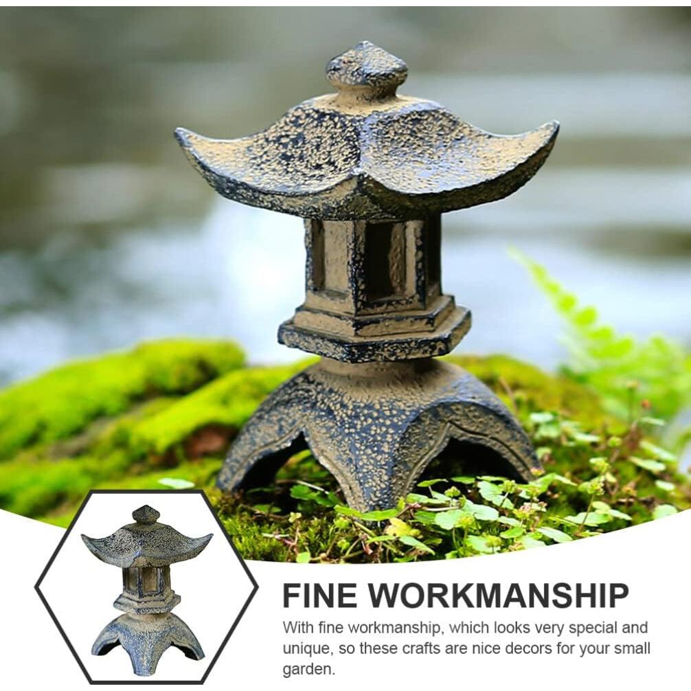 Estatua Pagoda Miniatura Yardwe 8.5x5.2cm Jardín Zen