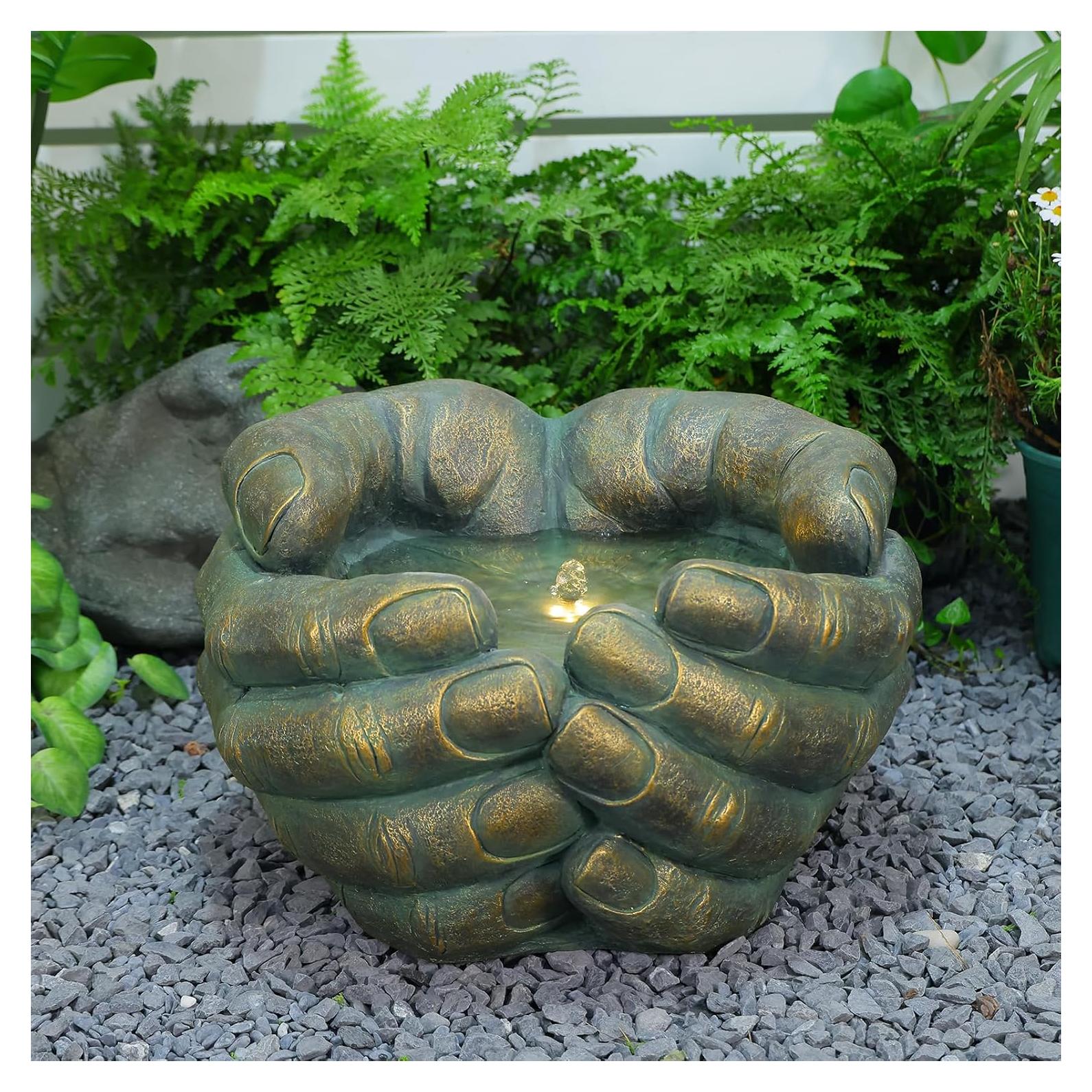 Fuente de Agua Zen Bumilgar Mano de Buda con LED 50 cm