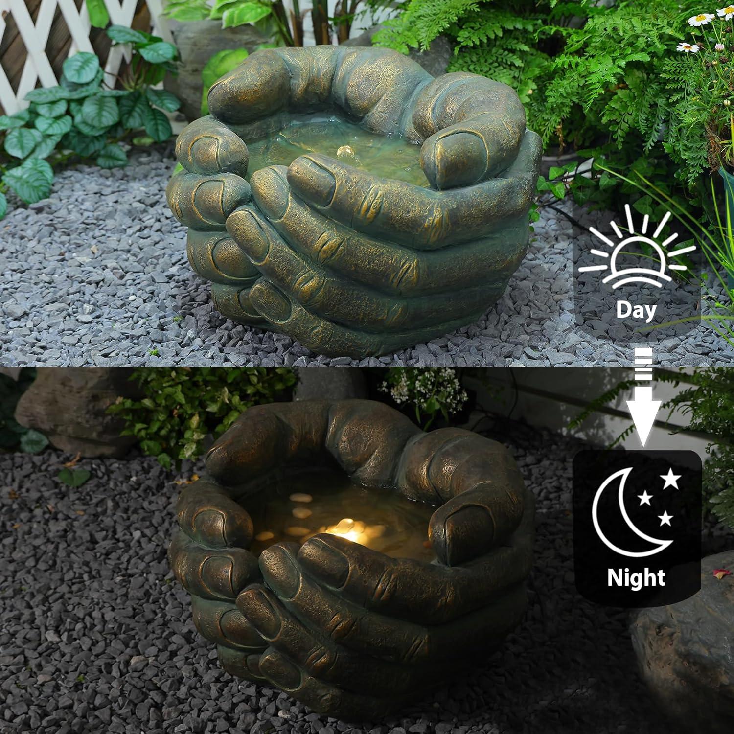 Fuente de Agua Zen Bumilgar Mano de Buda con LED 50 cm