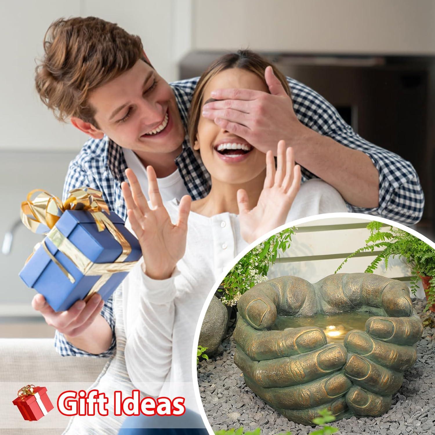 Fuente de Agua Zen Bumilgar Mano de Buda con LED 50 cm