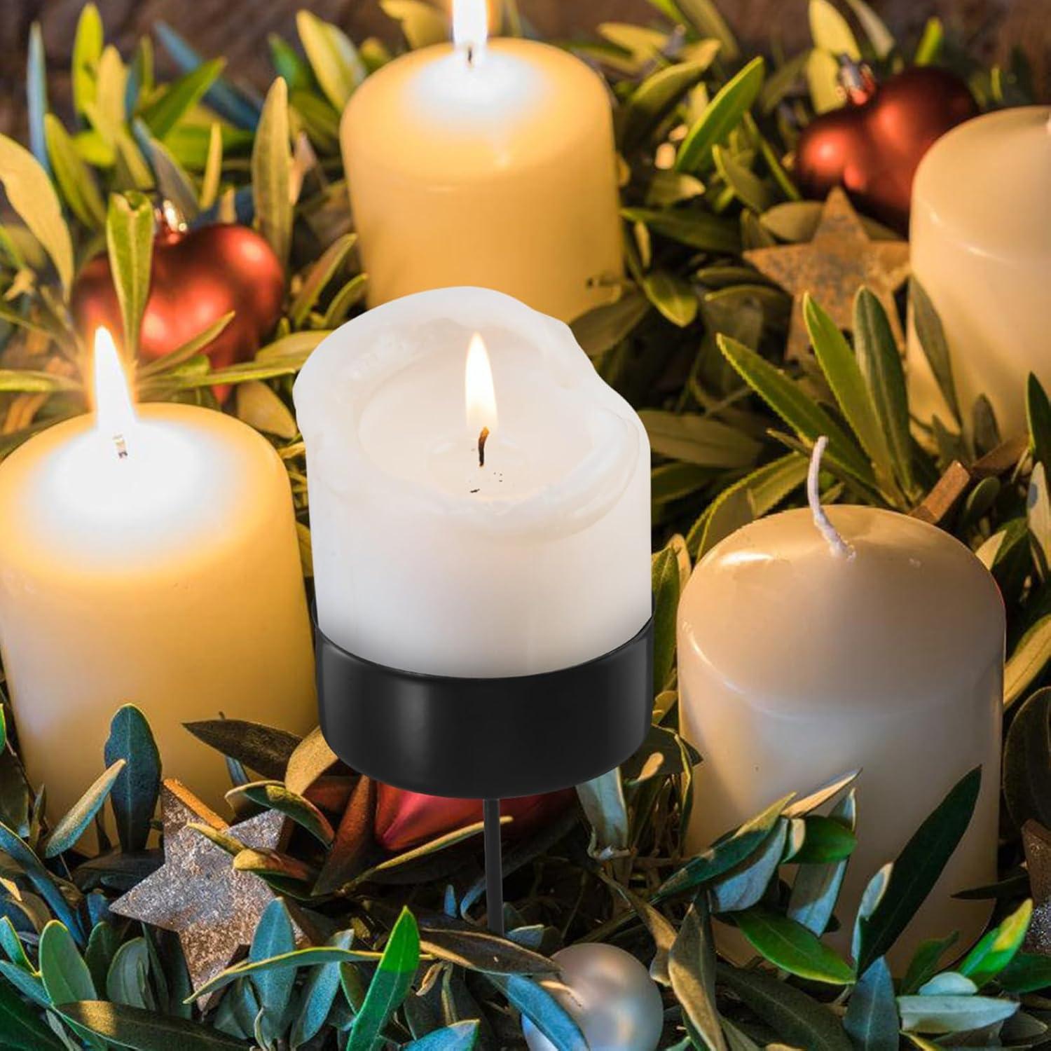 Soportes de Velas de Hierro Veemoon 6 Pcs con Punta 5 cm