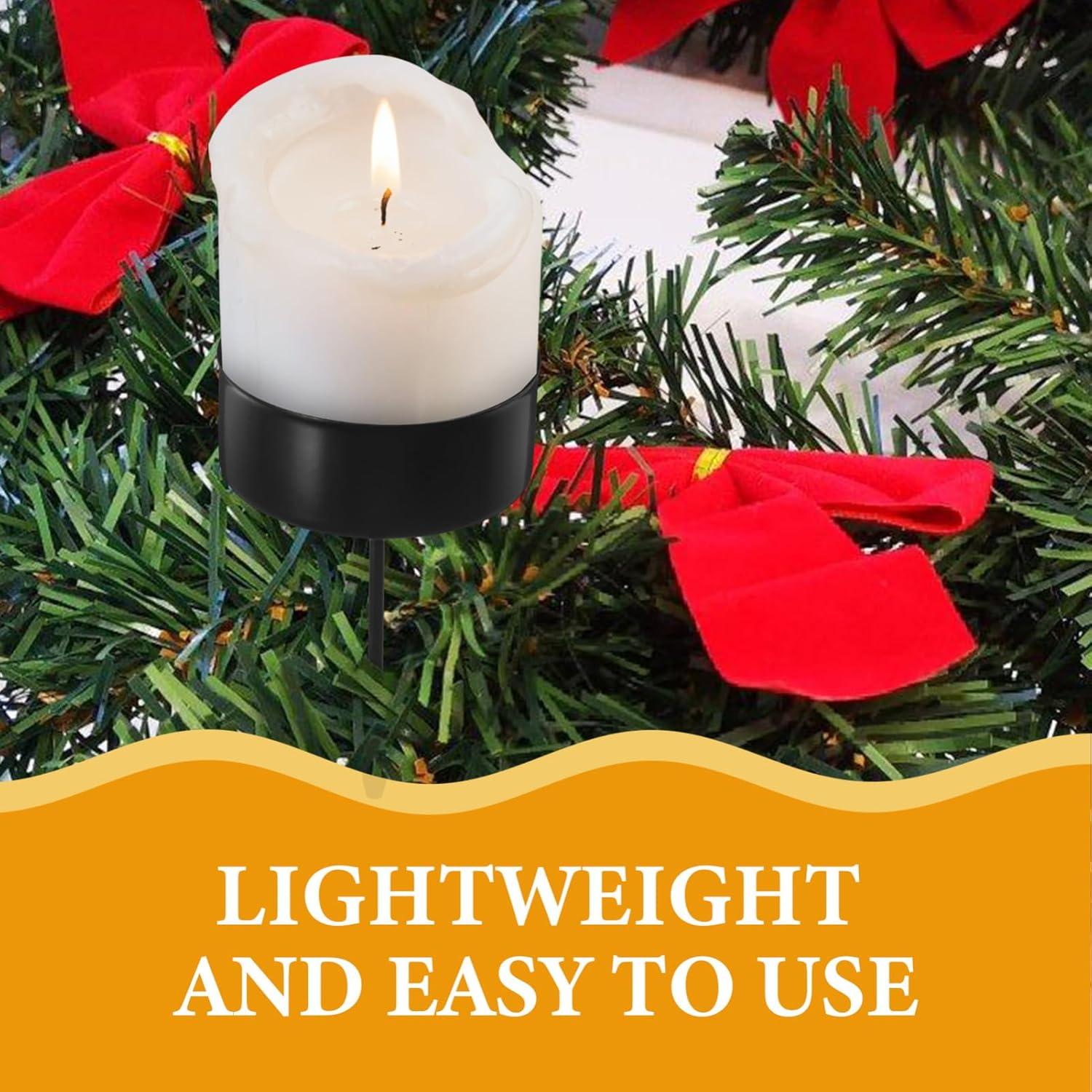 Soportes de Velas de Hierro Veemoon 6 Pcs con Punta 5 cm