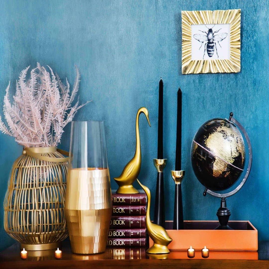 Juego de 12 Soportes para Velas Tealight VOHO Vidrio Marrón