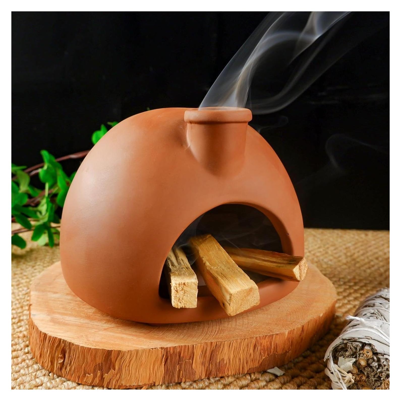 Soporte de Palo Santo de Terracota MOUGIGI Grande 16.5 cm