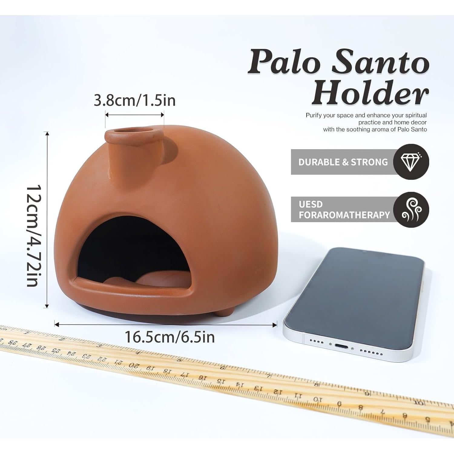 Soporte de Palo Santo de Terracota MOUGIGI Grande 16.5 cm