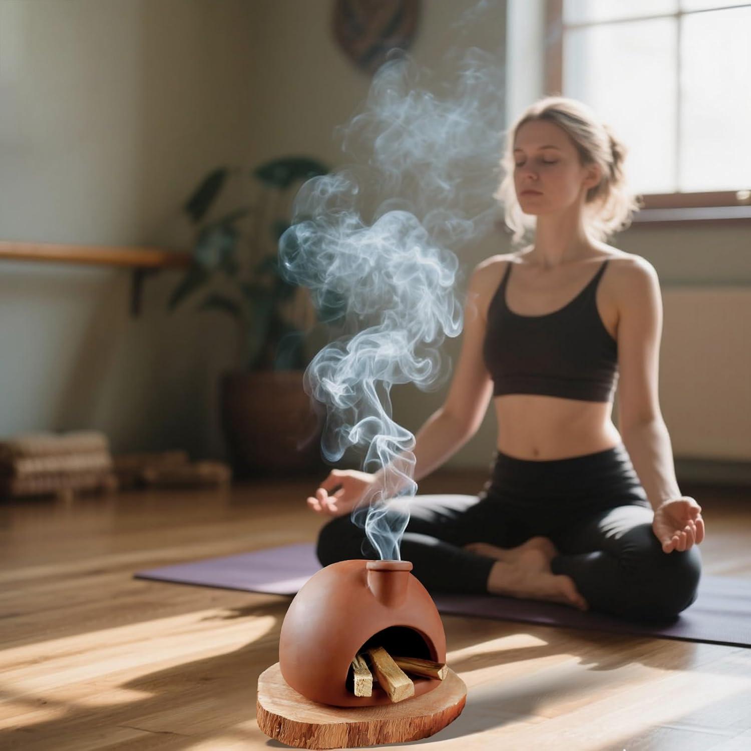 Soporte de Palo Santo de Terracota MOUGIGI Grande 16.5 cm