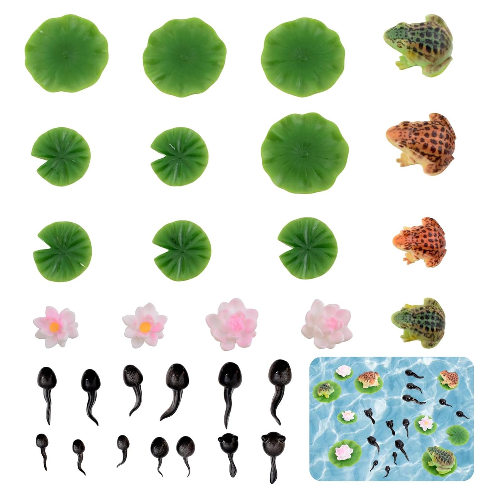 30 Piezas Accesorios de Estanque Flotantes Puideon - Plantas de Loto