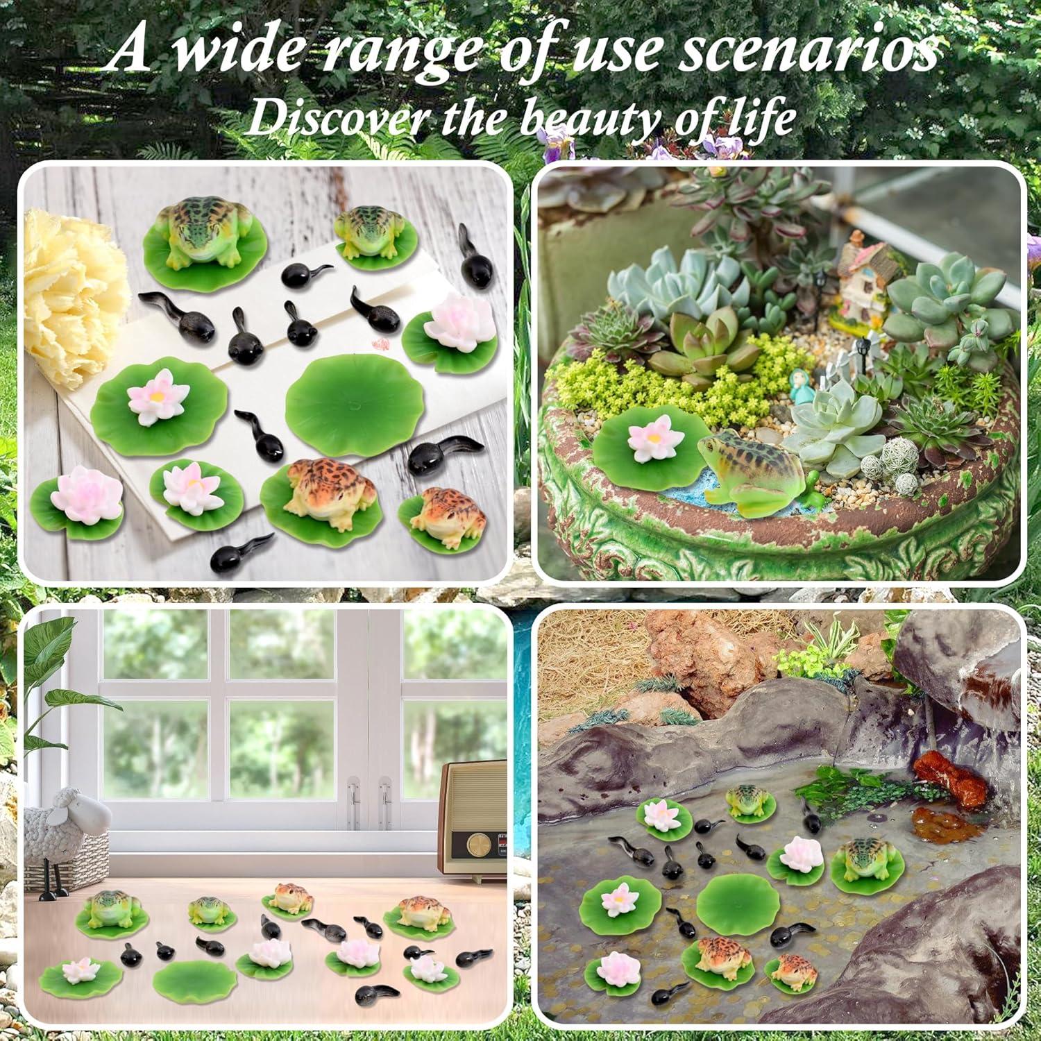 30 Piezas Accesorios de Estanque Flotantes Puideon - Plantas de Loto