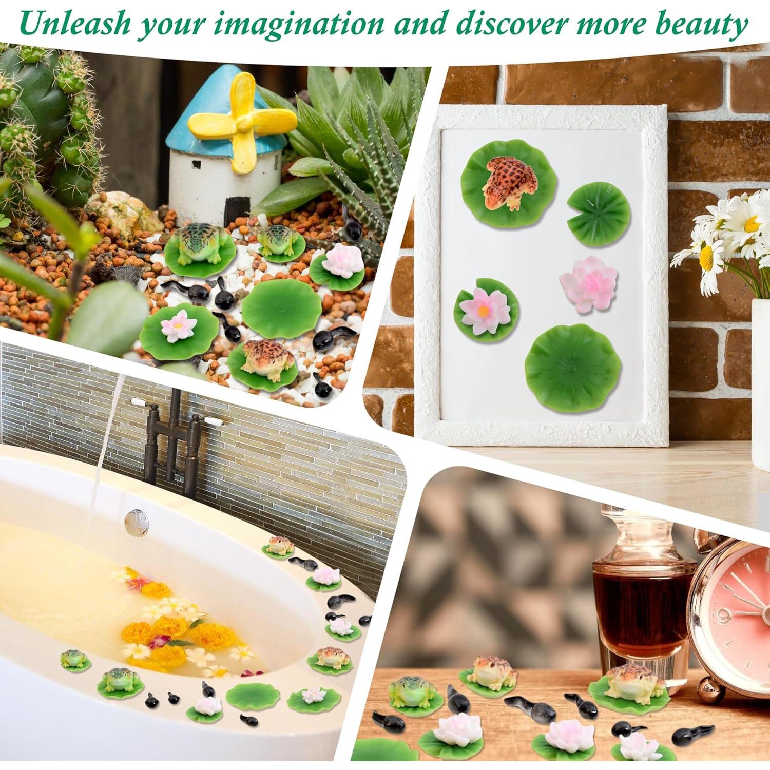 30 Piezas Accesorios de Estanque Flotantes Puideon - Plantas de Loto