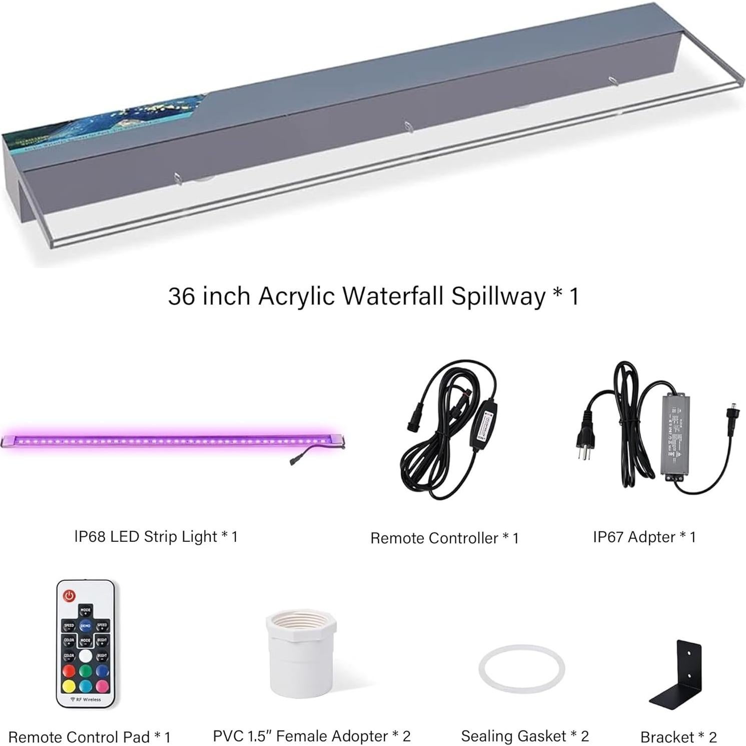 Fuente de Estanque SUMGREEN 91 cm con Luz LED Multicolor