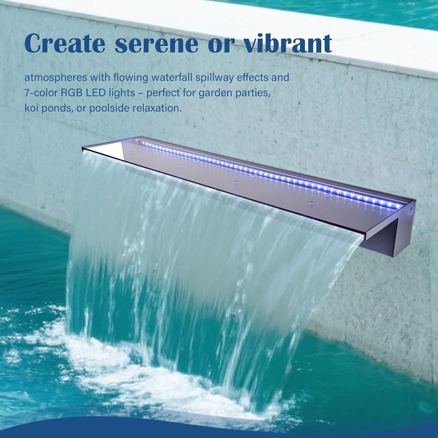 Fuente de Estanque SUMGREEN 91 cm con Luz LED Multicolor