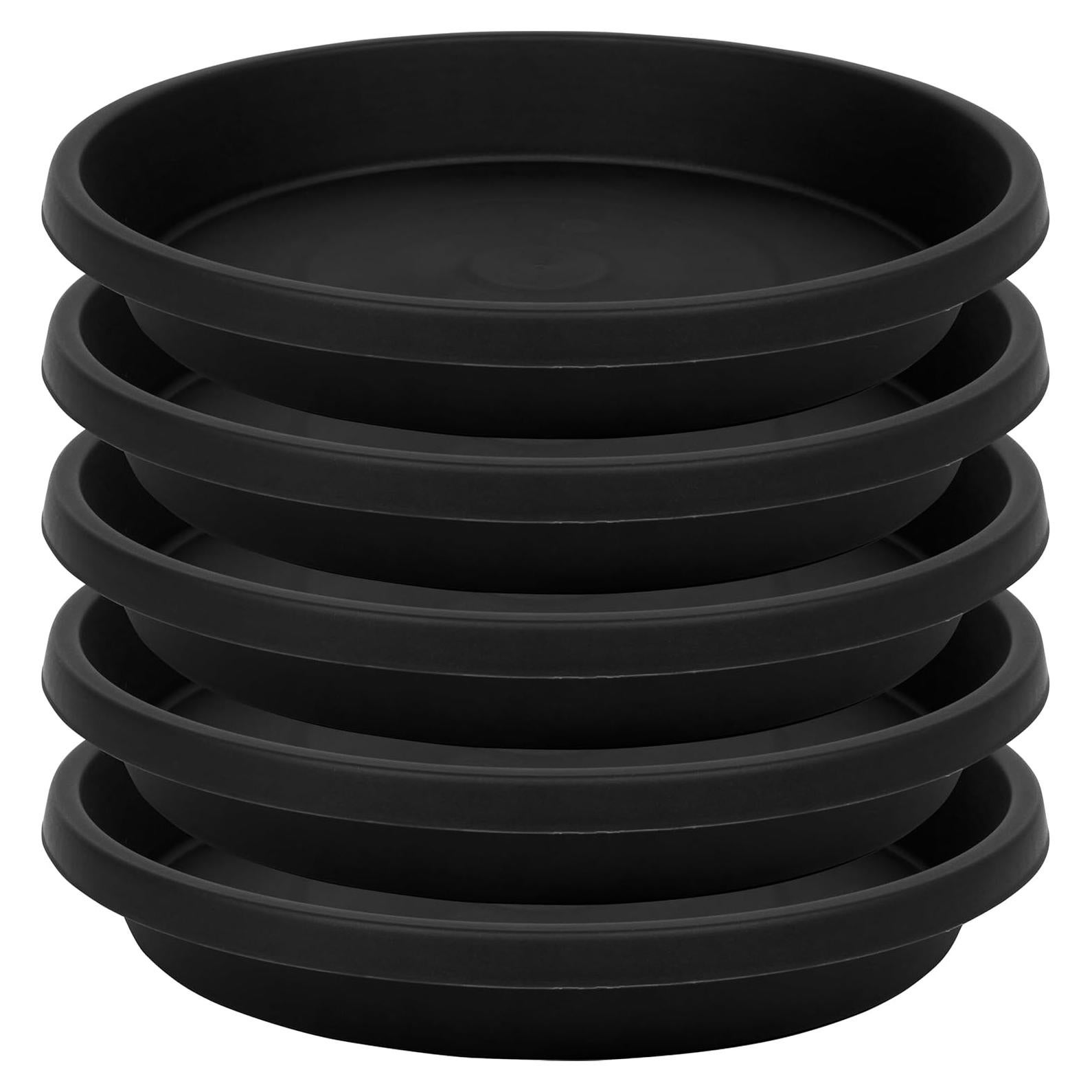 Plato para Plantas 6" Negro NIMYAU - 5 Paquetes Recolectores