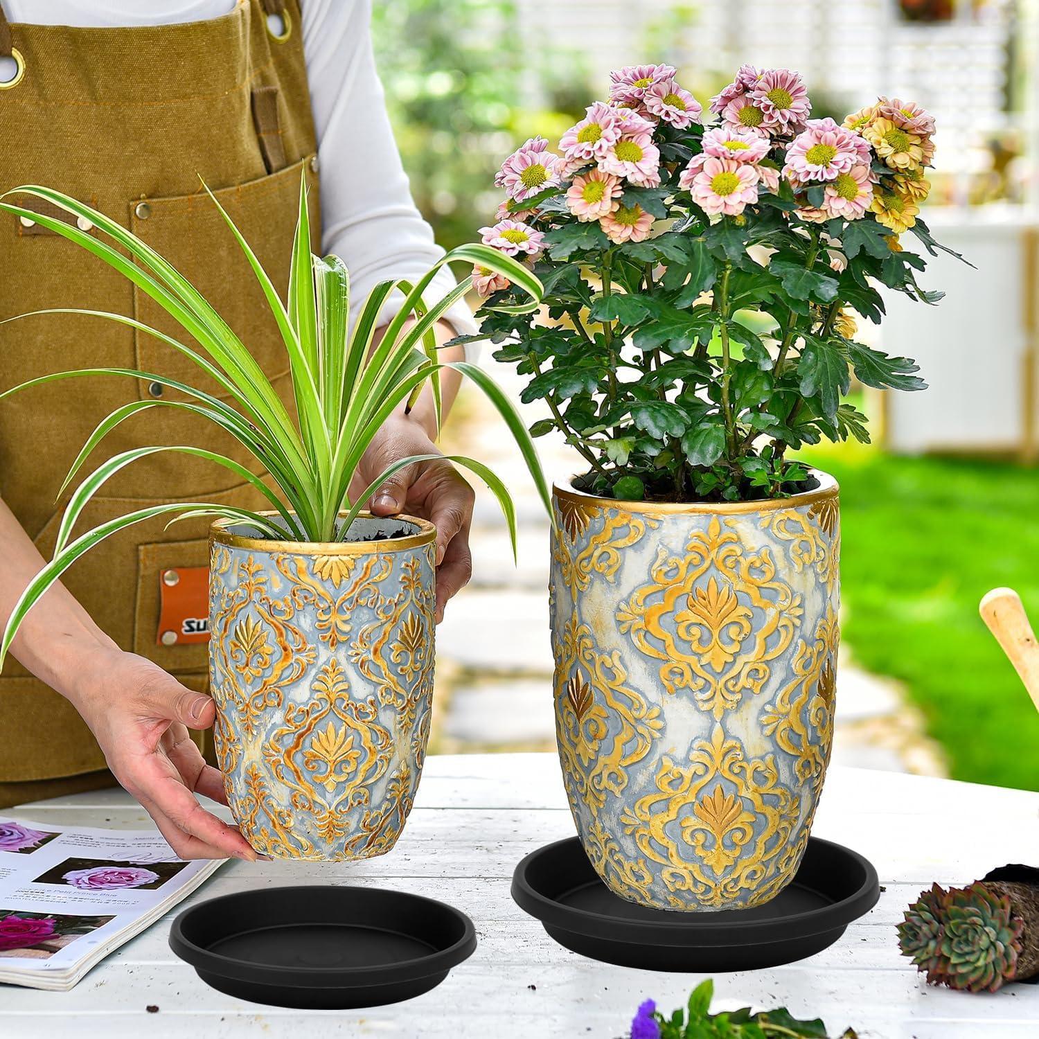 Plato para Plantas 6" Negro NIMYAU - 5 Paquetes Recolectores