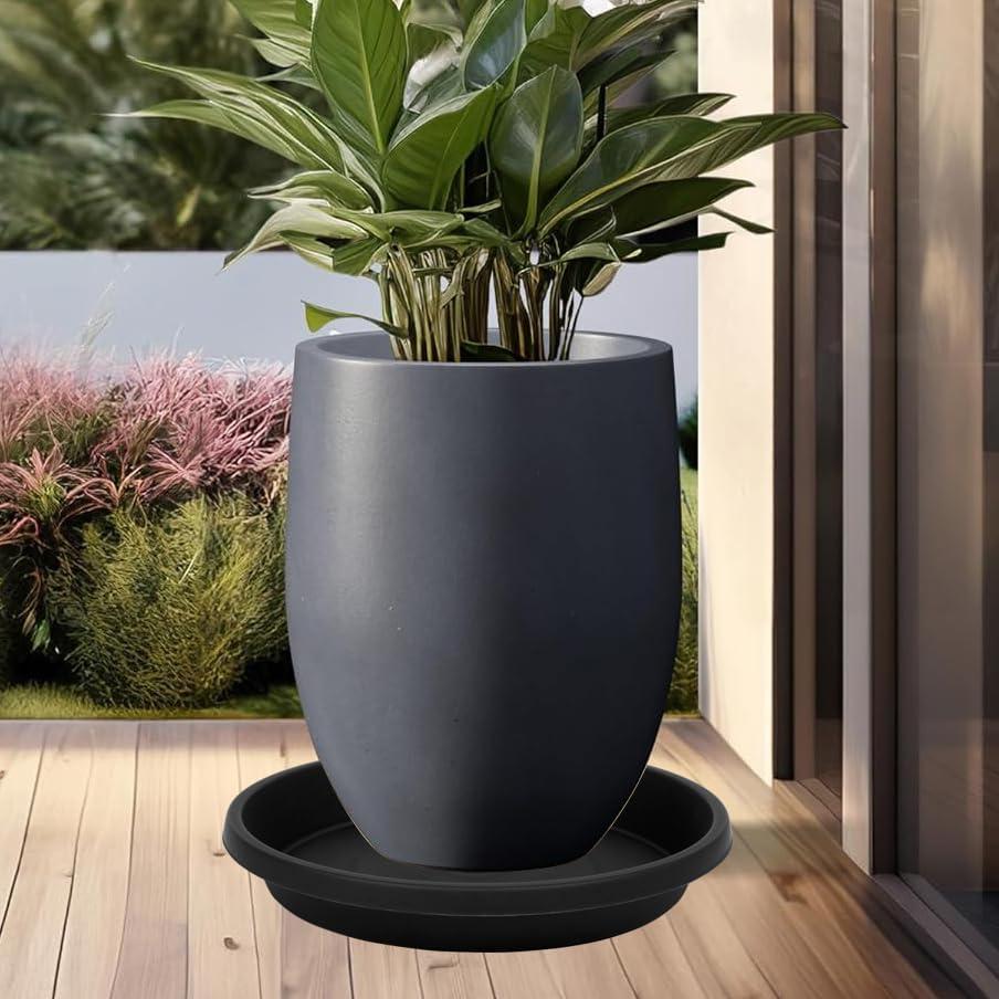 Plato para Plantas 6" Negro NIMYAU - 5 Paquetes Recolectores