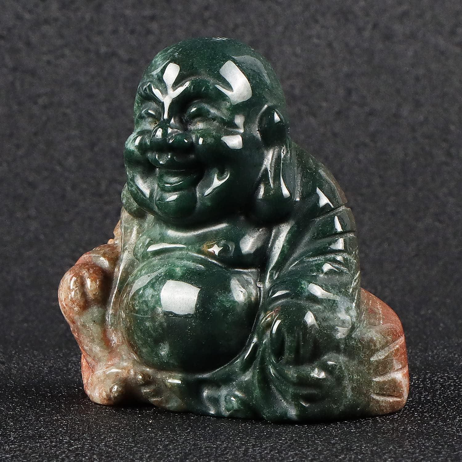 Estatua de Buda Risueño Artistone de Ocean Jasper 5 cm
