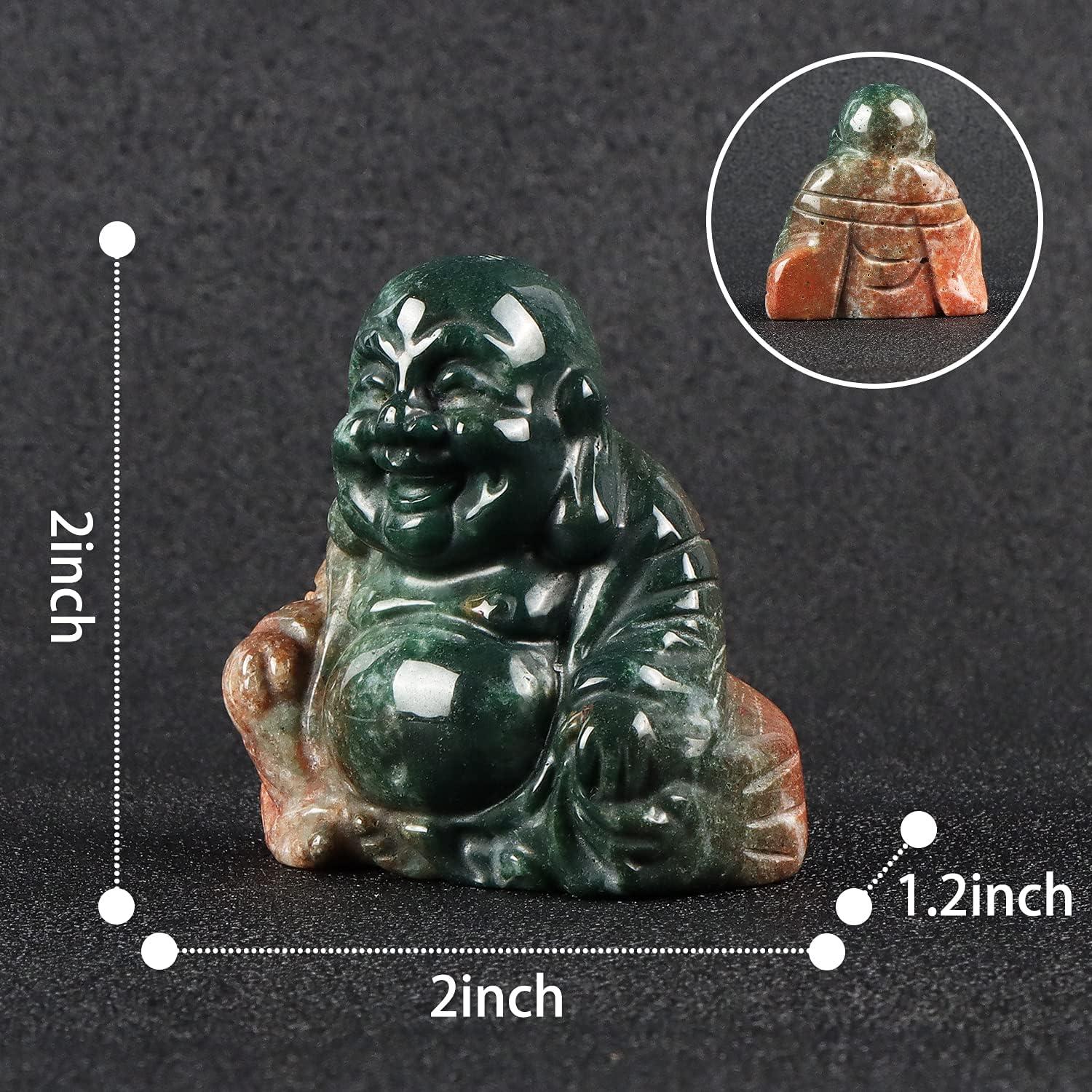 Estatua de Buda Risueño Artistone de Ocean Jasper 5 cm