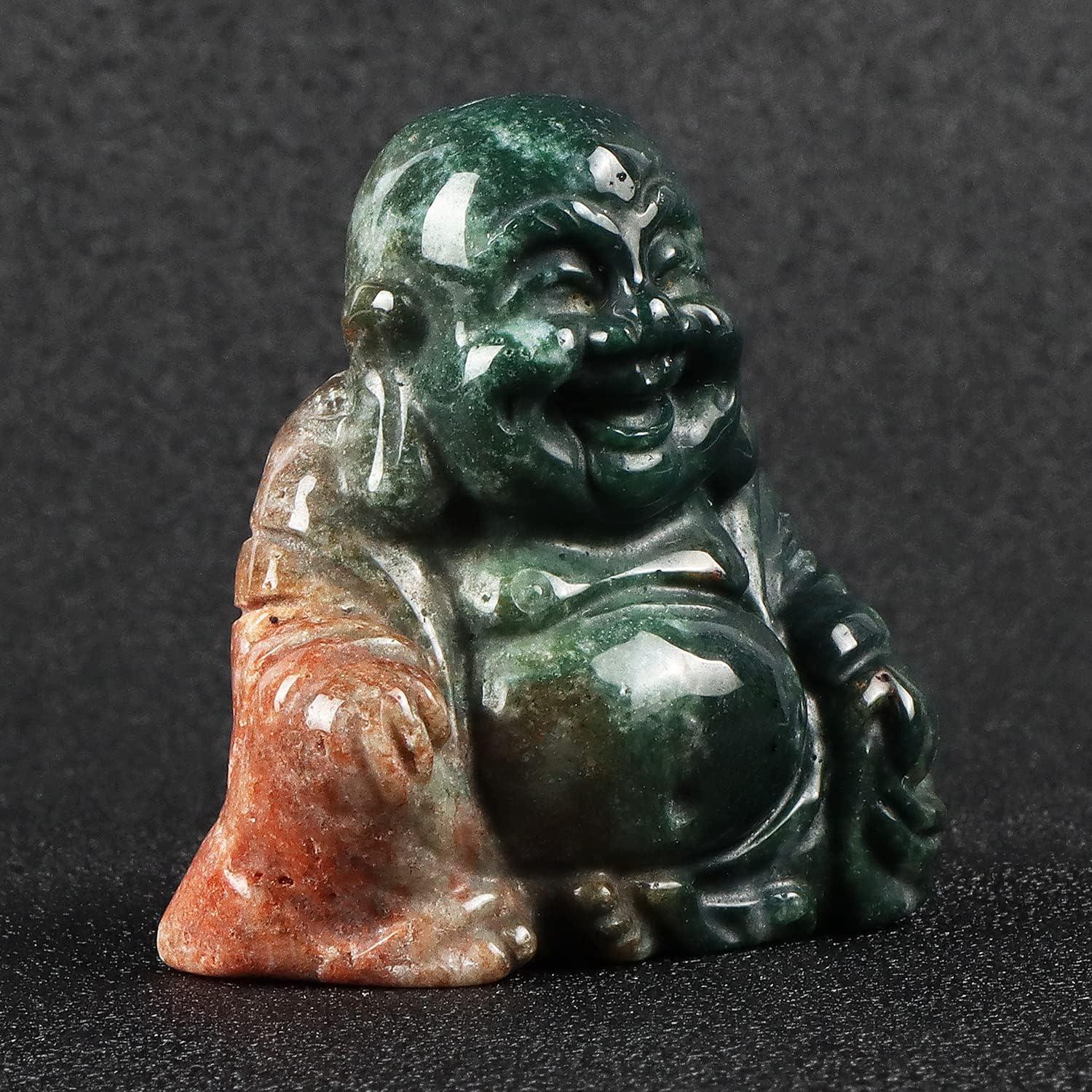 Estatua de Buda Risueño Artistone de Ocean Jasper 5 cm