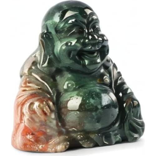 Estatua de Buda Risueño Artistone de Ocean Jasper 5 cm