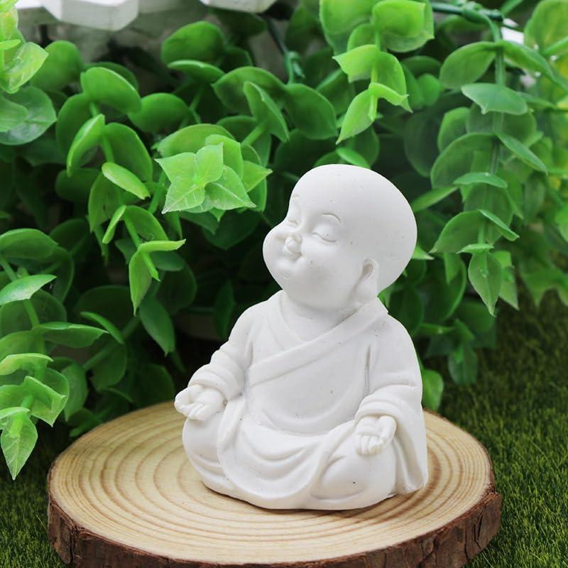 Estatuas de Buda Minimalistas de Arenisca 2 Pcs Decoración Zen