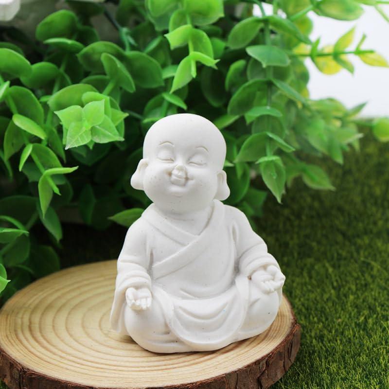 Estatuas de Buda Minimalistas de Arenisca 2 Pcs Decoración Zen