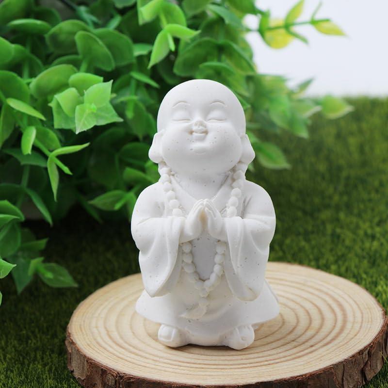 Estatuas de Buda Minimalistas de Arenisca 2 Pcs Decoración Zen